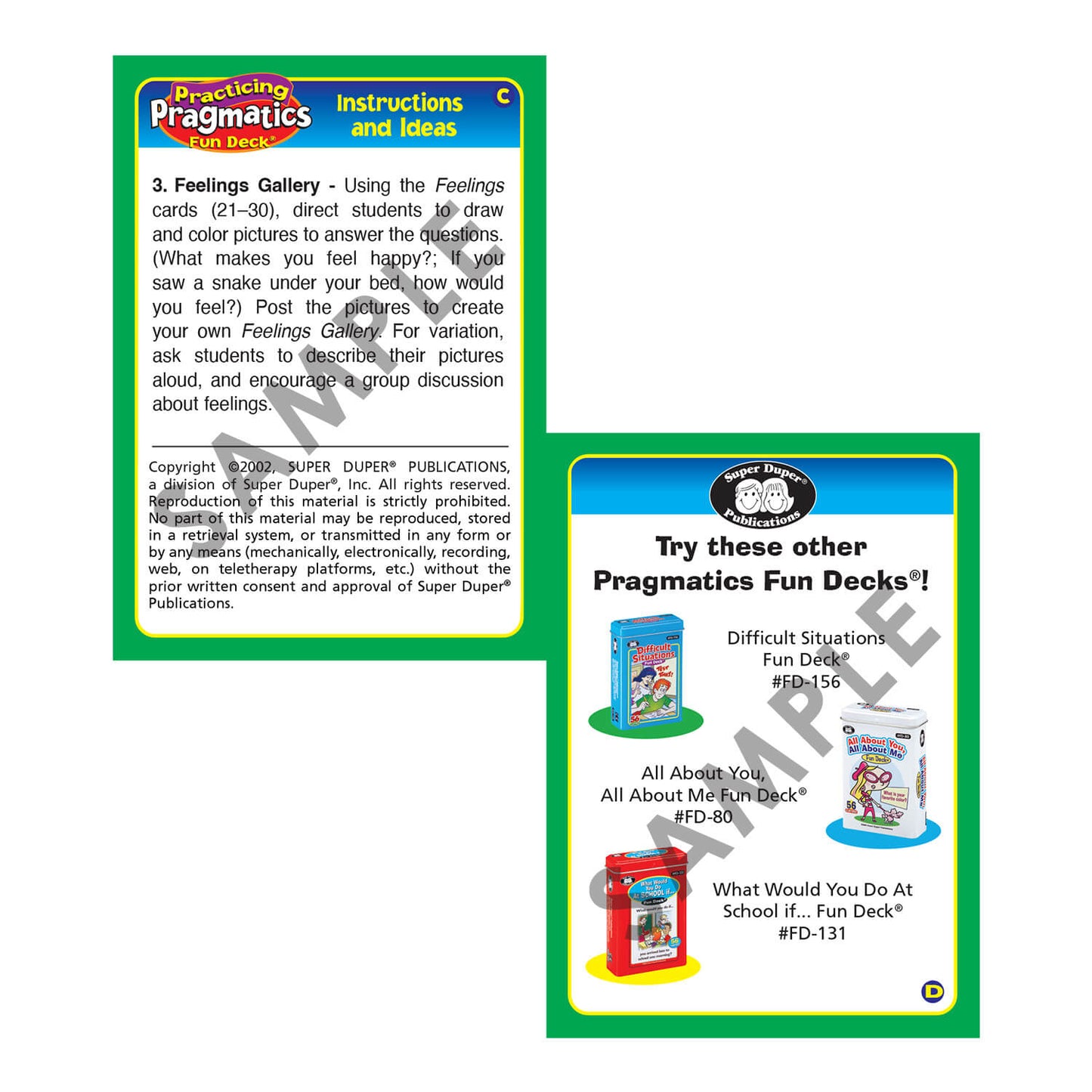 Practicing Pragmatics Fun Deck
