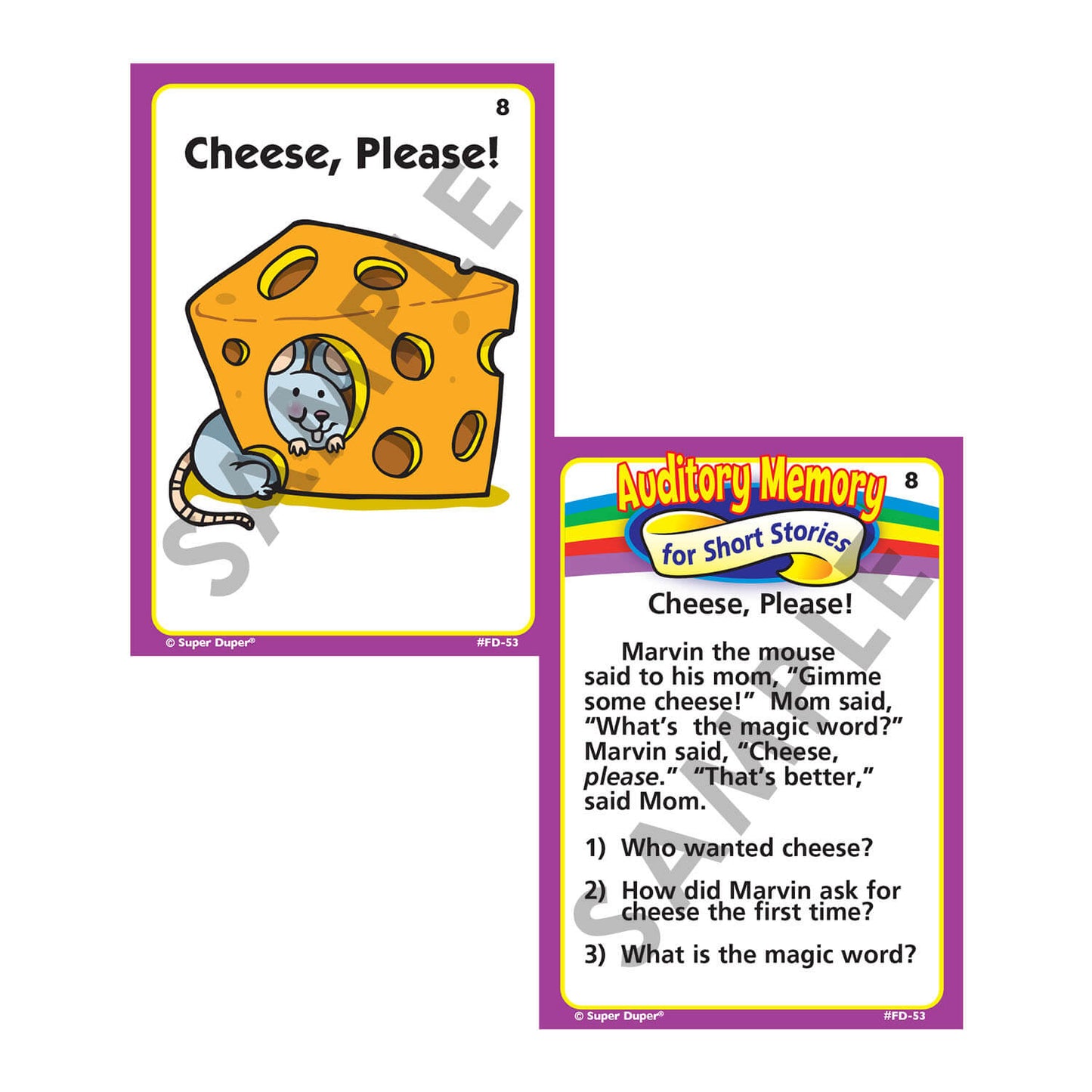 Auditory Memory for Short Stories Fun Deck