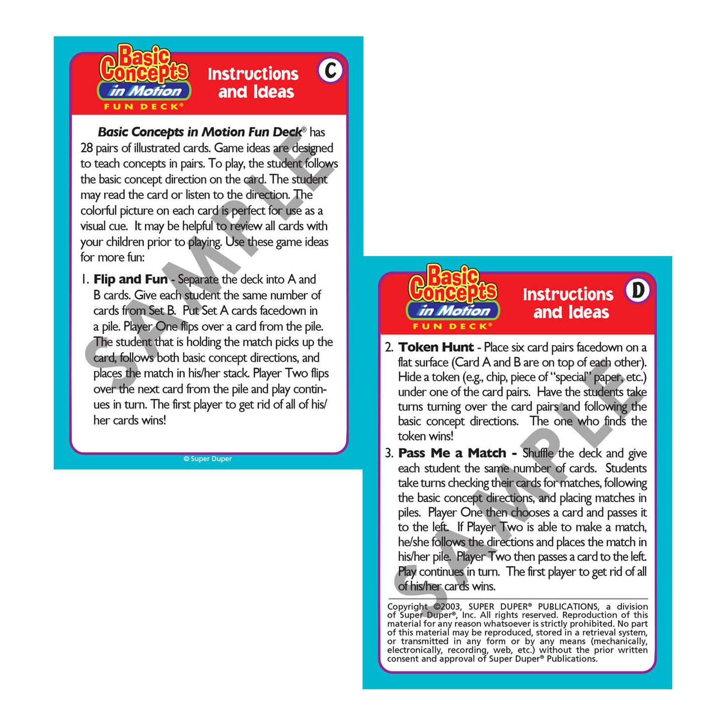Basic Concepts in Motion Fun Deck