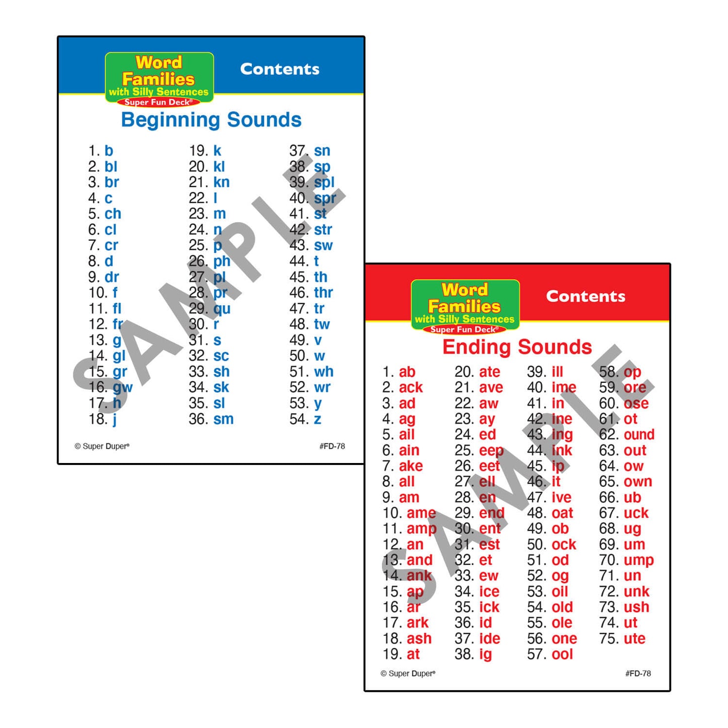 Word Families with Silly Sentences Super Fun Deck