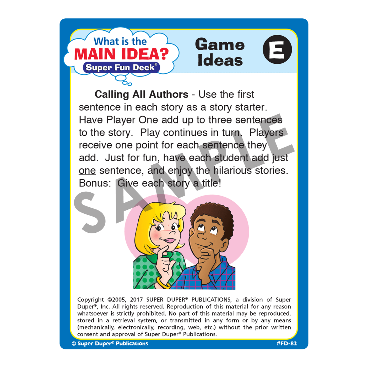 What Is The Main Idea? Super Fun Deck with Super Duper Secret Decoder