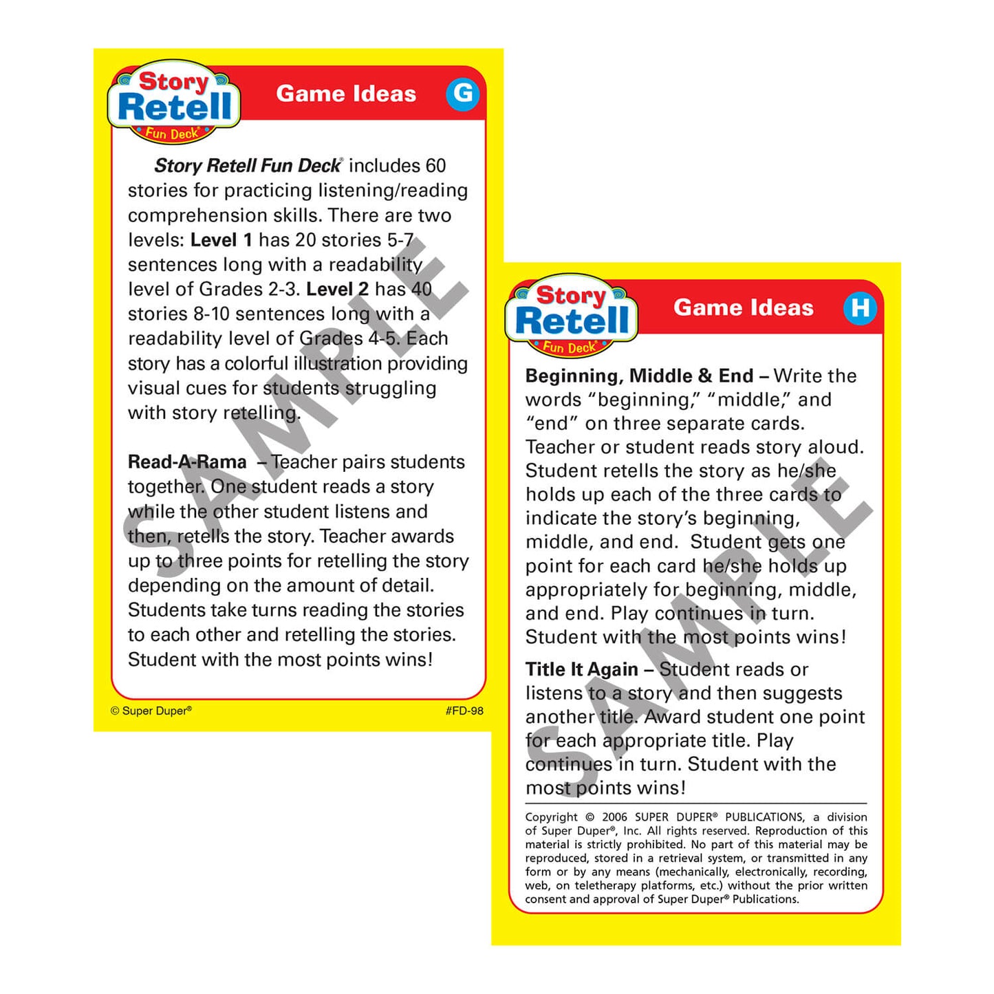 Story Retell Fun Deck