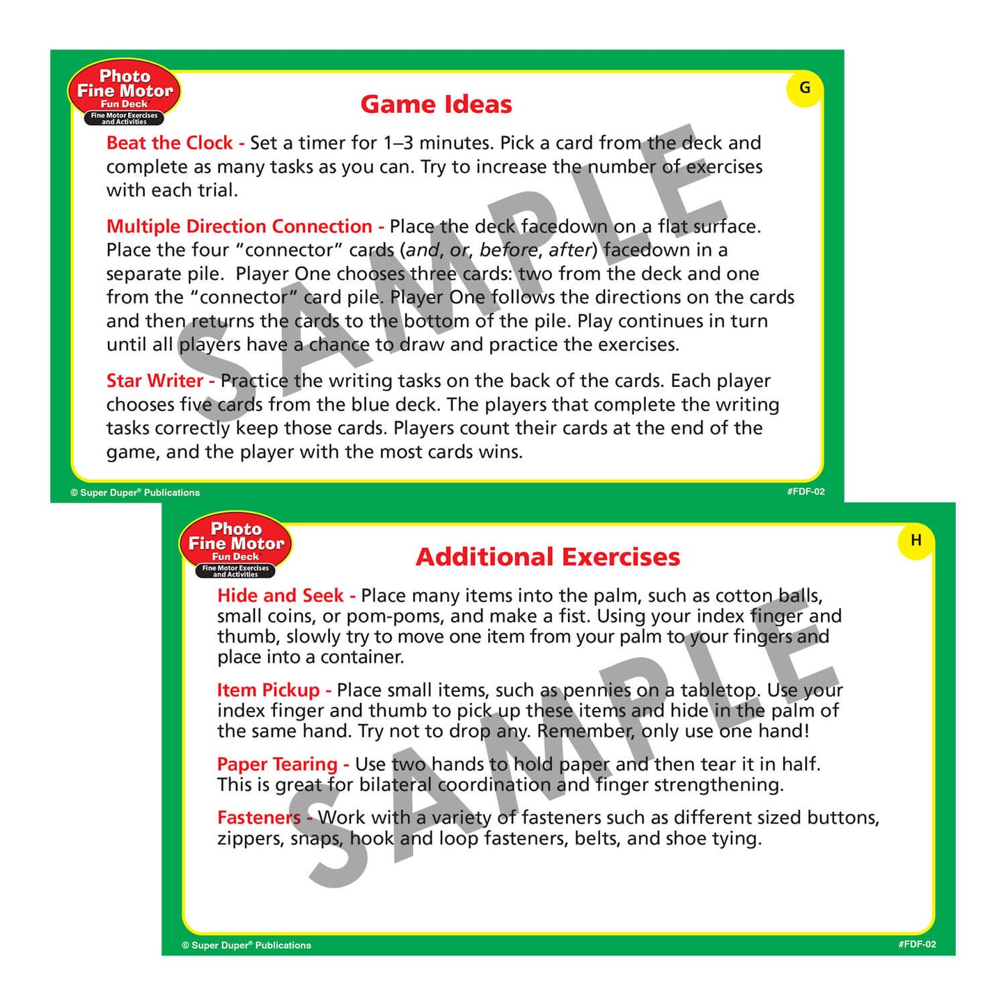 Photo Fine Motor Fun Deck