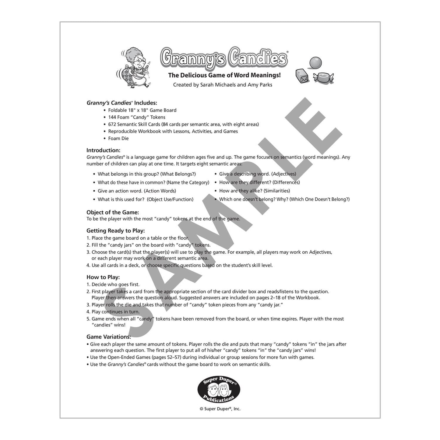 Granny's Candies Board Game
