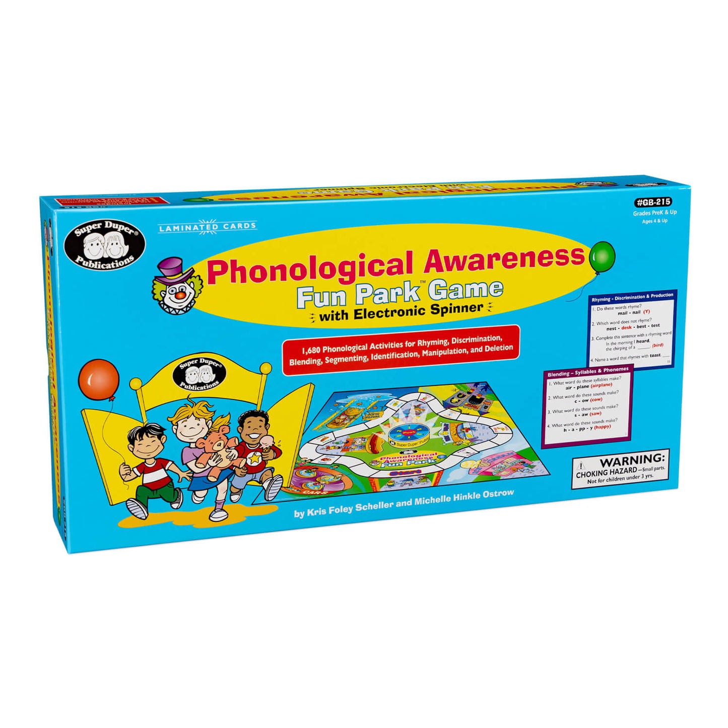 Phonological Awareness Fun Park Board Game with Electronic Spinner