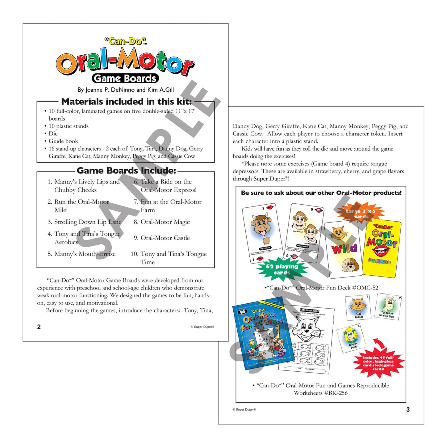 Can-Do Oral-Motor Game Boards