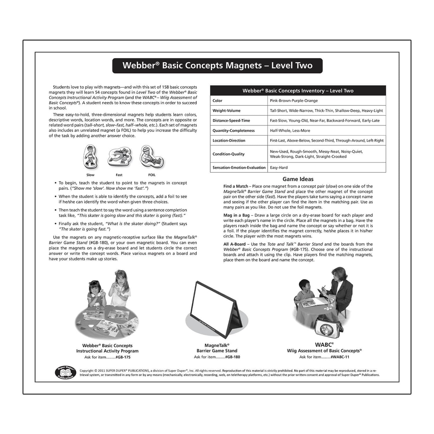 Webber Basic Concepts MagneFoam Magnets - Level Two