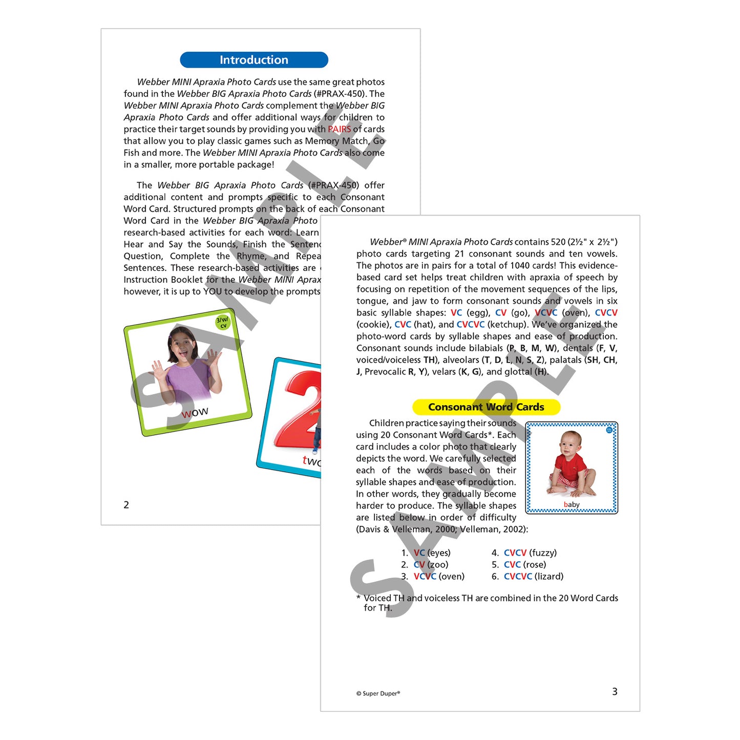 Webber Mini Apraxia Photo Cards