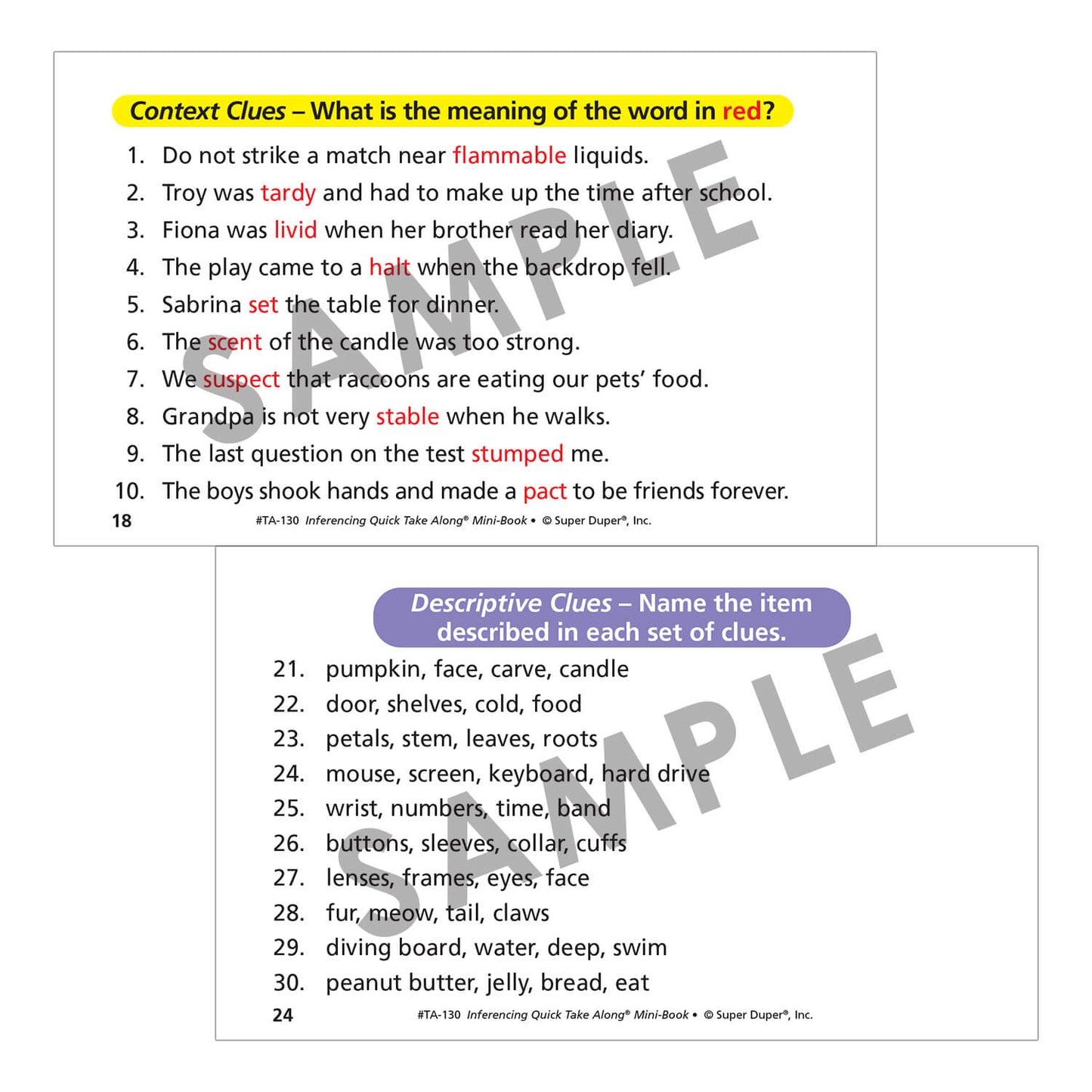 Inferencing Quick Take Along