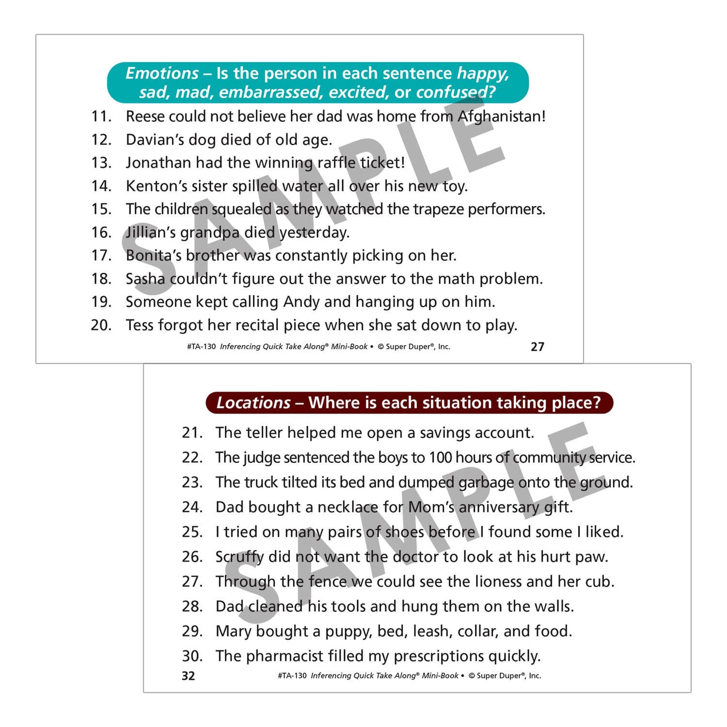 Inferencing Quick Take Along
