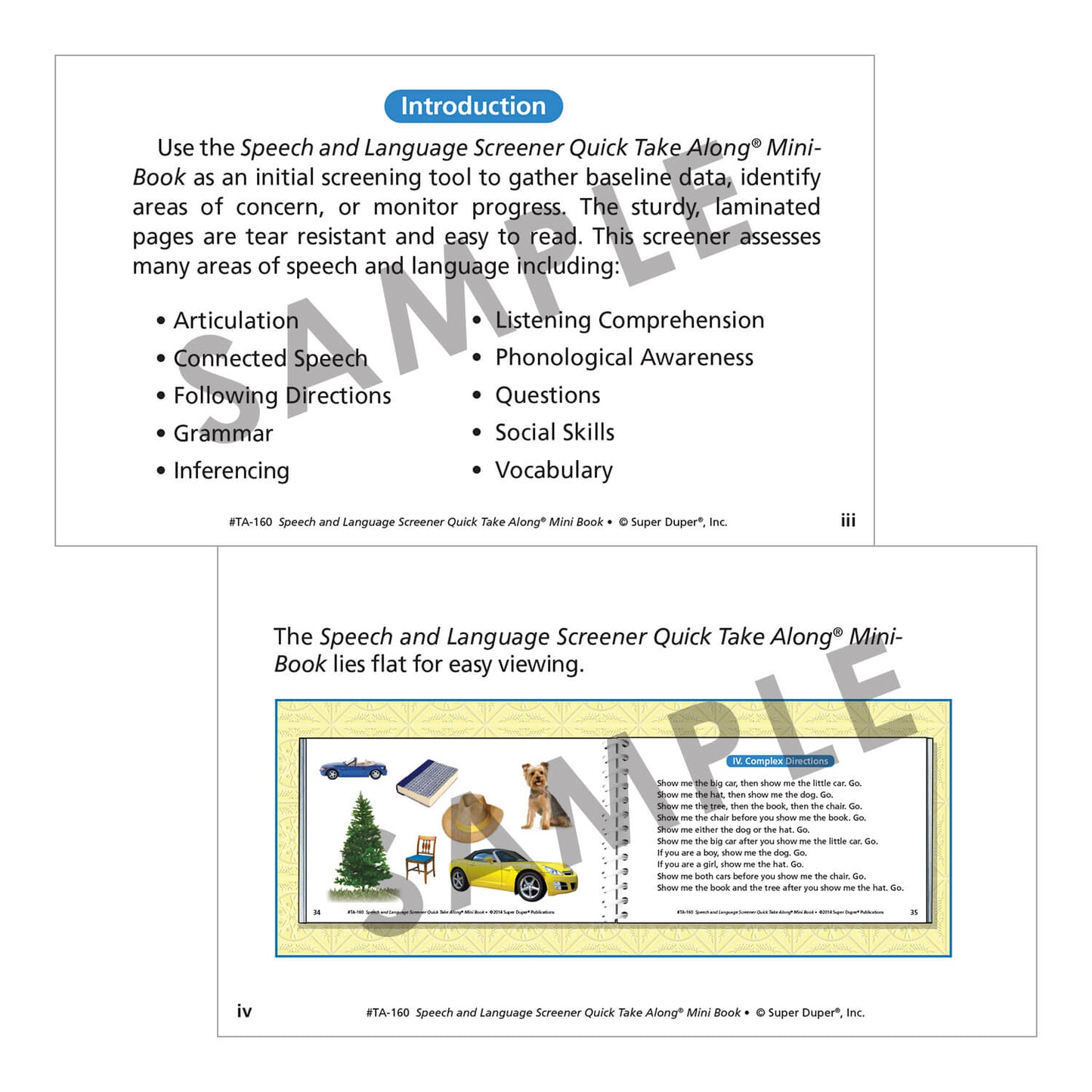 Speech and Language Screener Quick Take Along