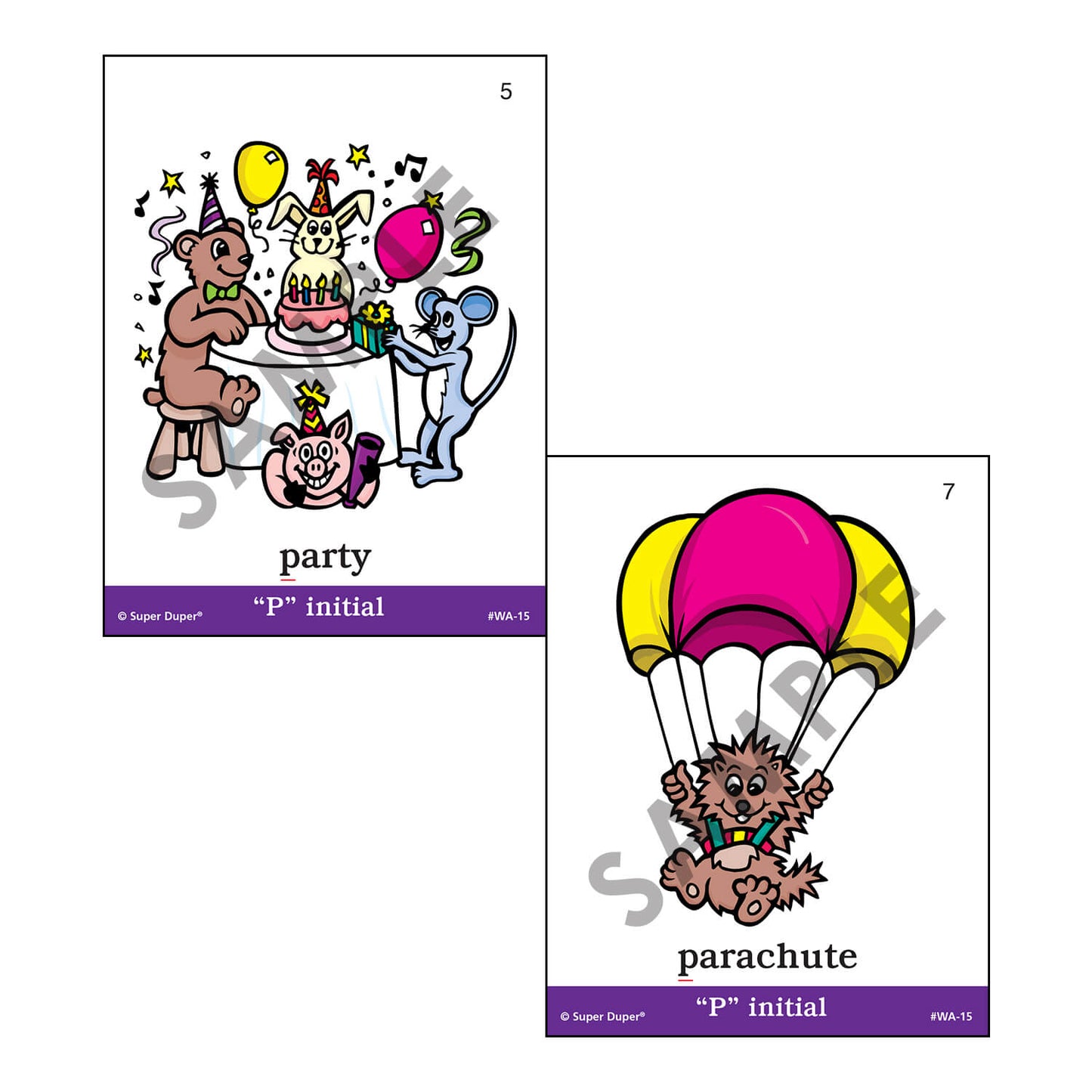 Webber Articulation Cards Bundle III (P, B, T, D, M, J and Animal Pairs)
