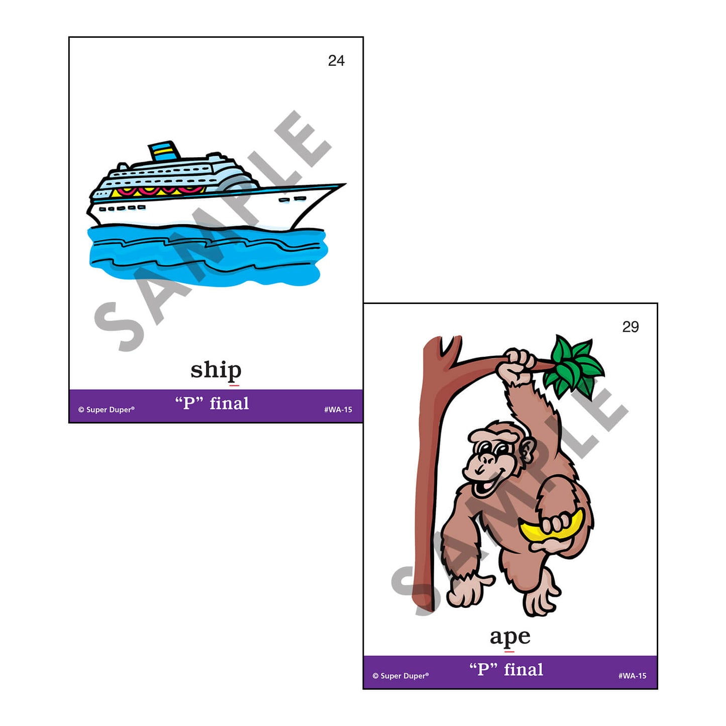 Webber Articulation Cards Bundle III (P, B, T, D, M, J and Animal Pairs)
