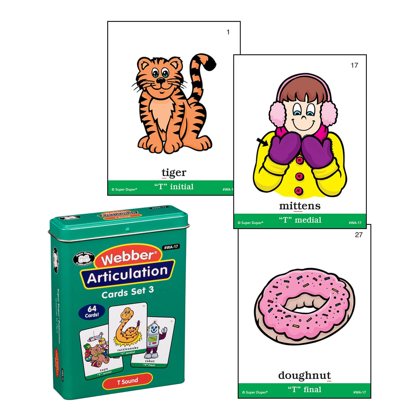 Webber Articulation Cards Bundle III (P, B, T, D, M, J and Animal Pairs)