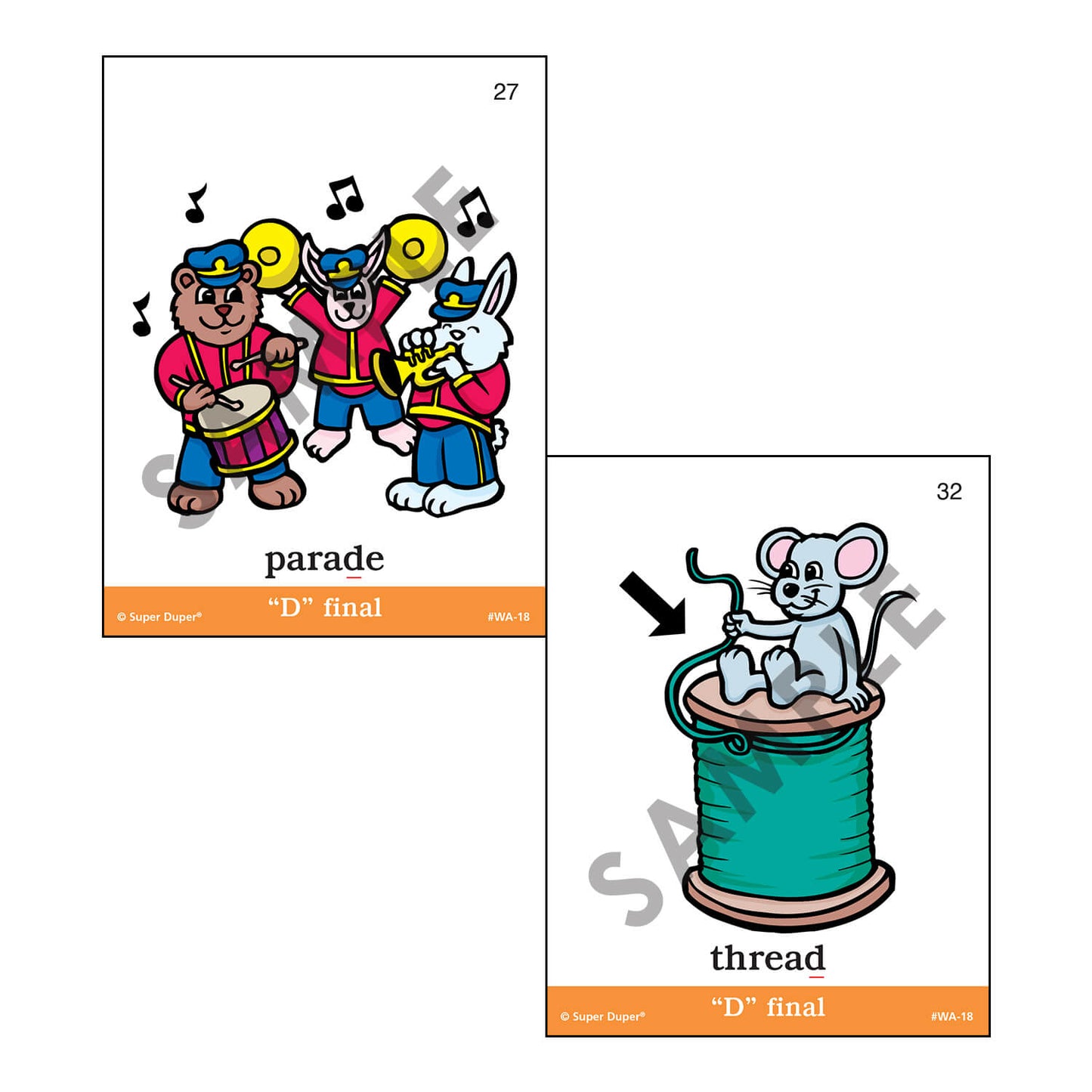Webber Articulation Cards Bundle III (P, B, T, D, M, J and Animal Pairs)