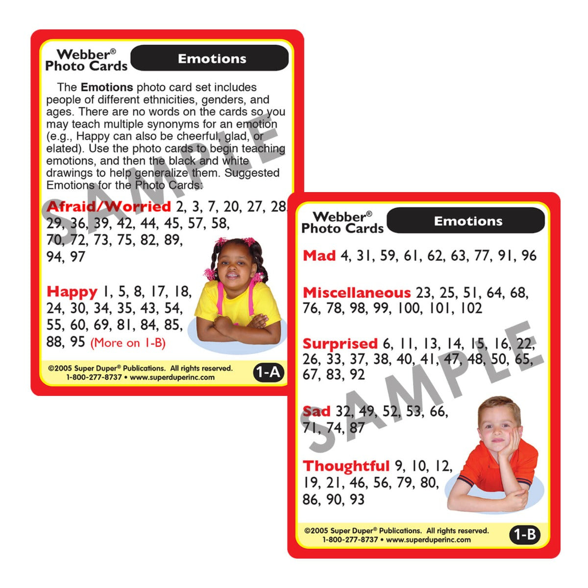 Webber Photo Cards - Emotions
