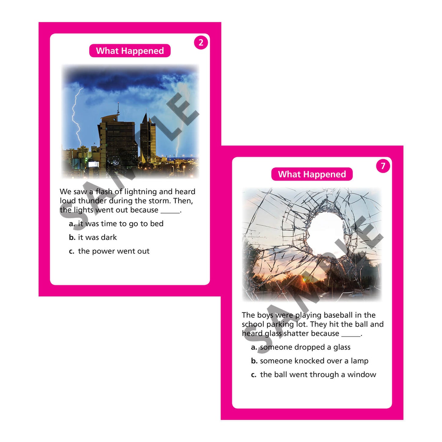 Inferences for Sentence Completion Cards