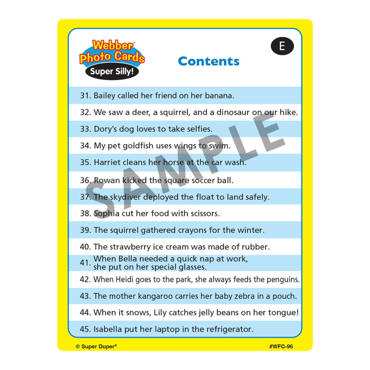 Webber Photo Cards - Super Silly
