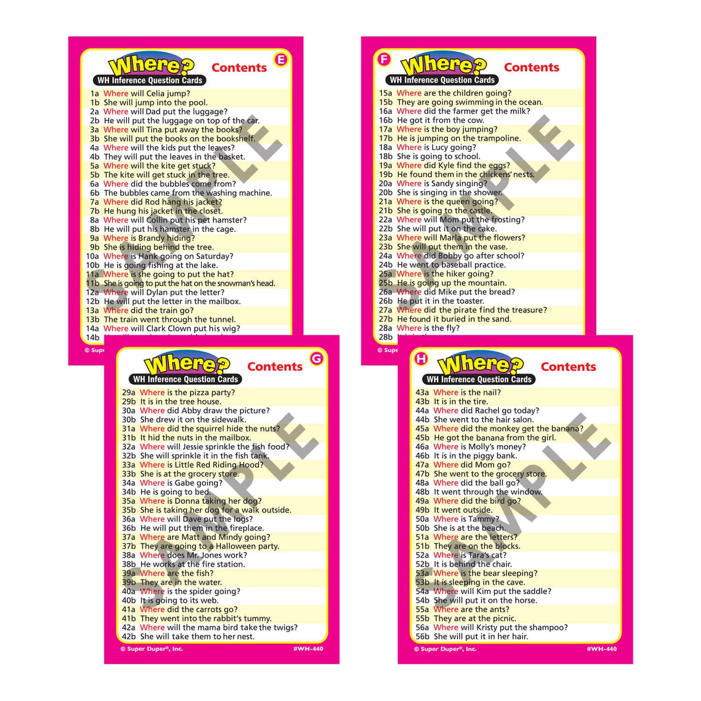 Ring Talkers WH Inference Question Cards Bundle