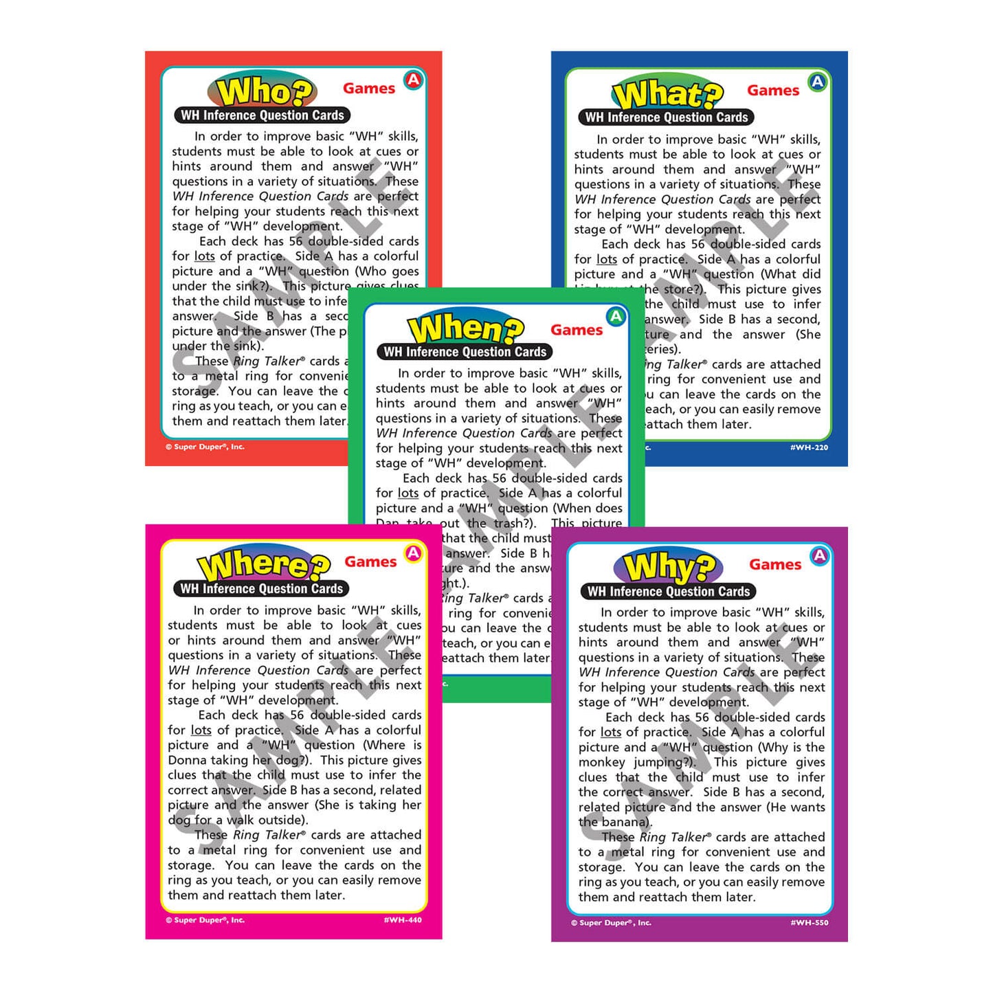 Ring Talkers WH Inference Question Cards Bundle
