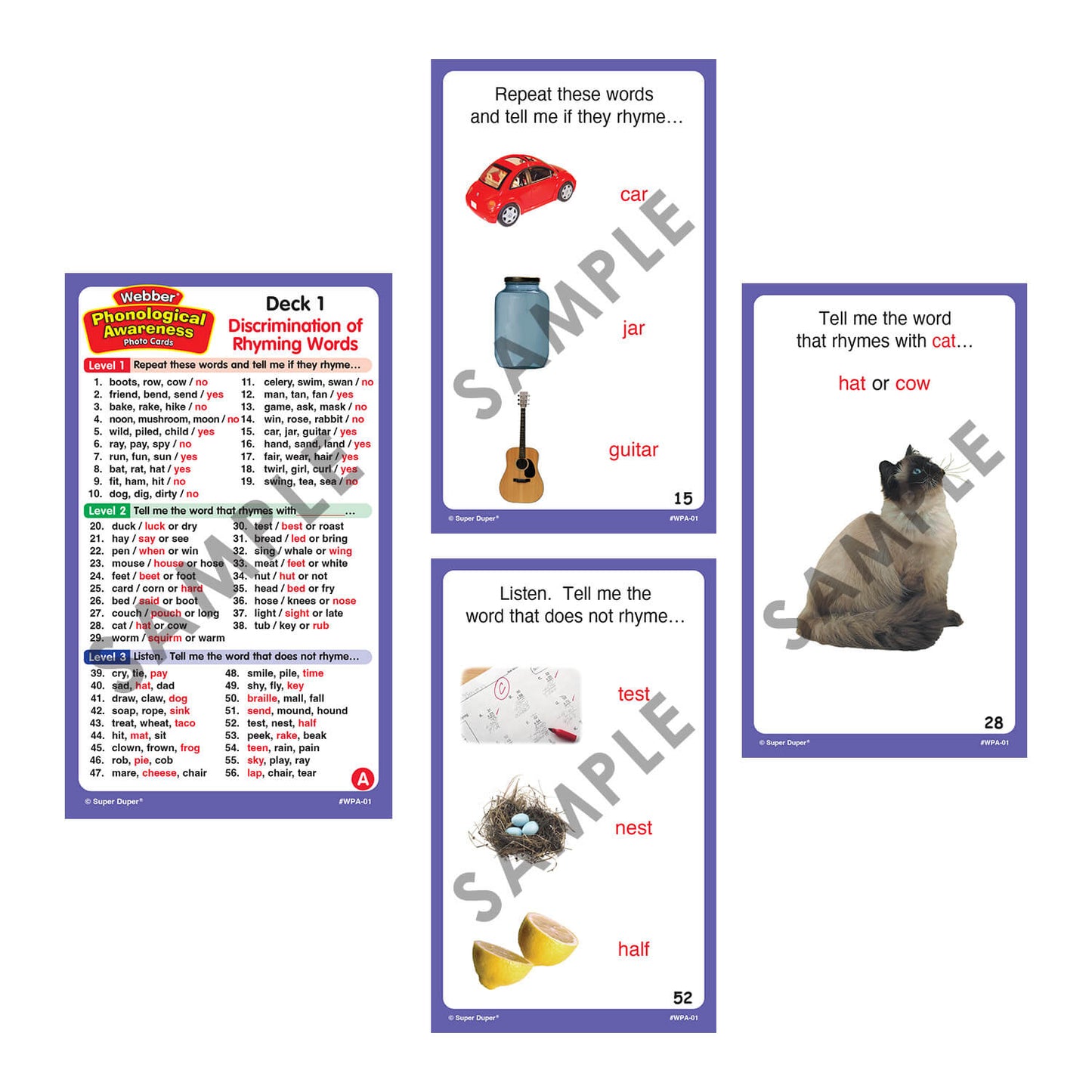 Webber Phonological Awareness Photo Cards