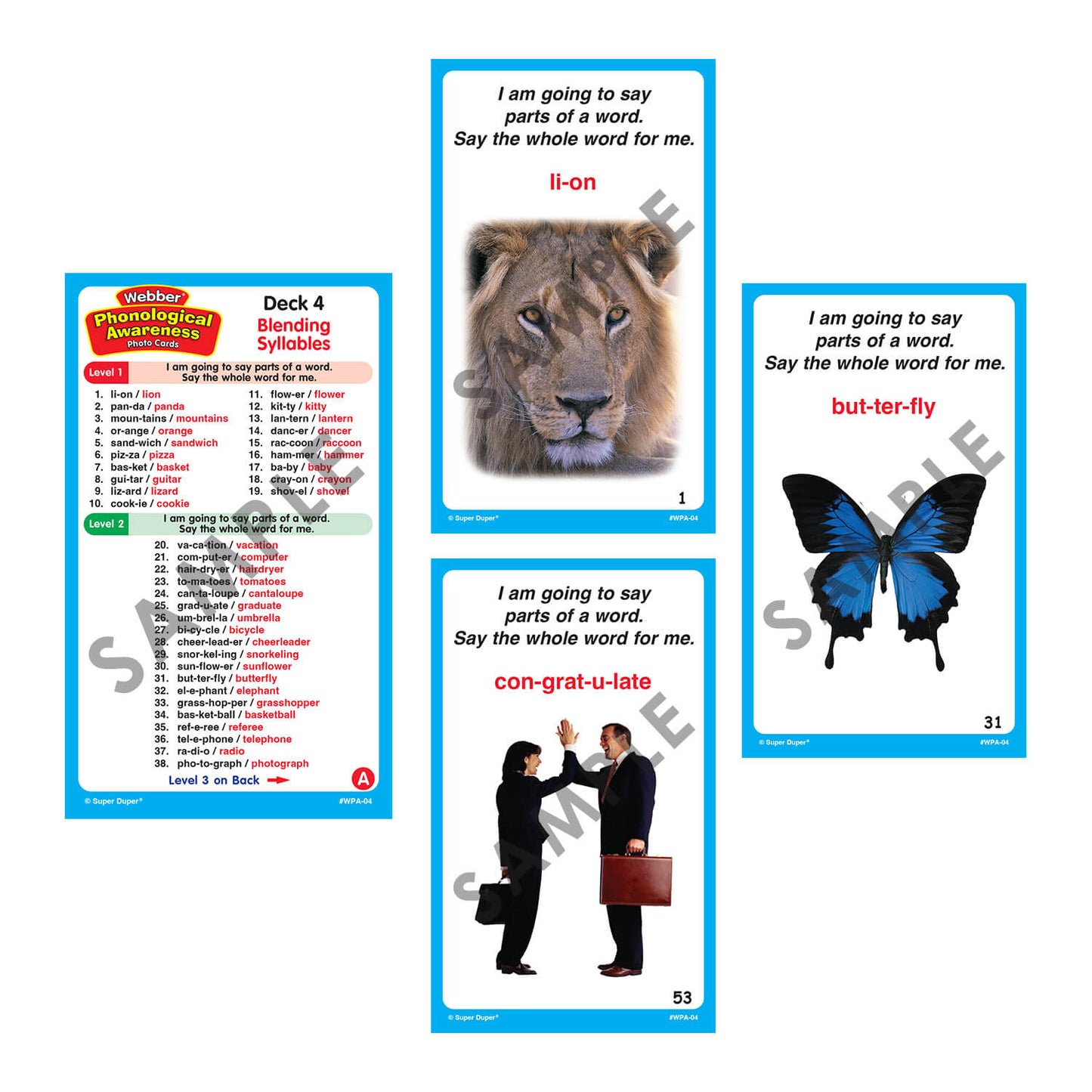 Webber Phonological Awareness Photo Cards