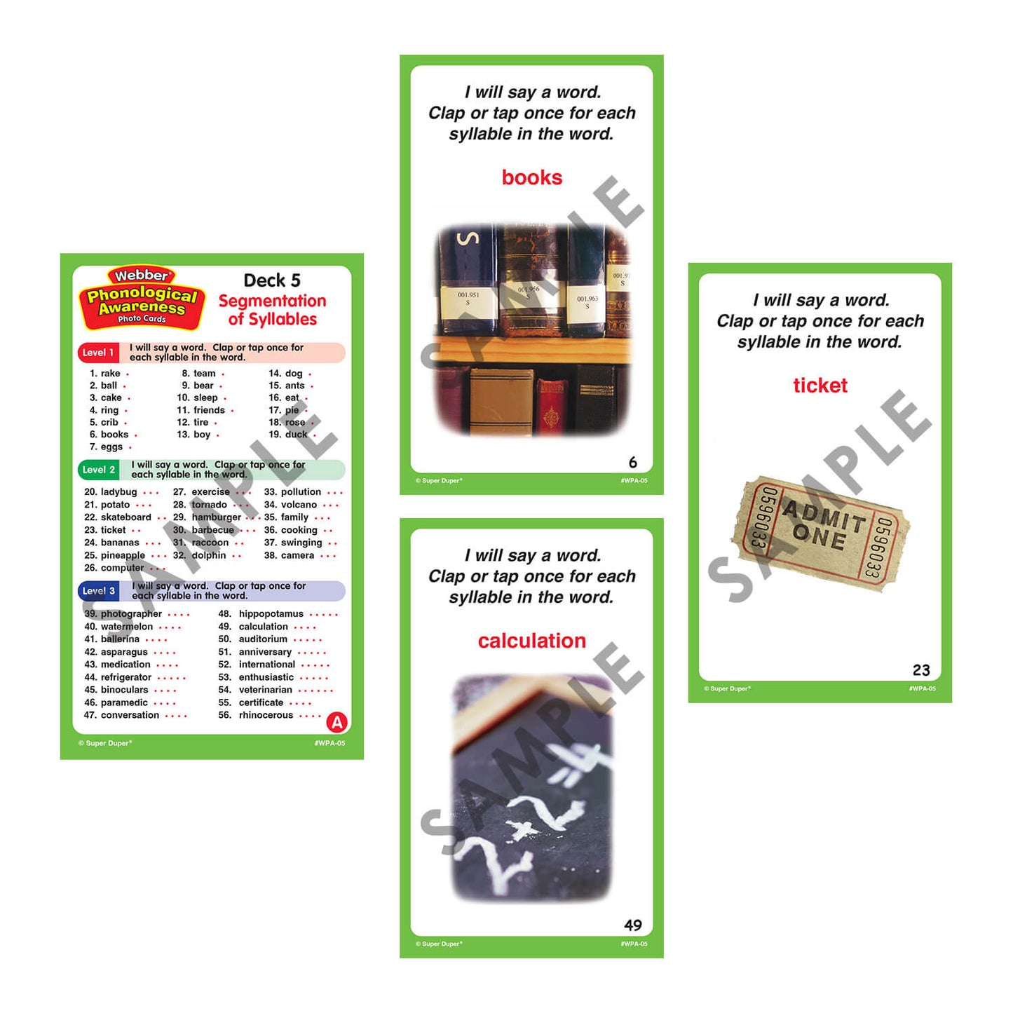 Webber Phonological Awareness Photo Cards